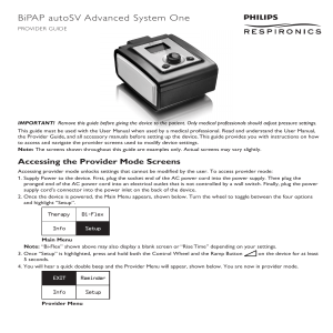 BiPAP autoSV Advanced SystemOne Provider Manual Domestic 960