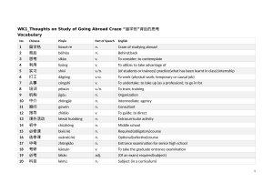 Vocabulary List WK1 - Tagged
