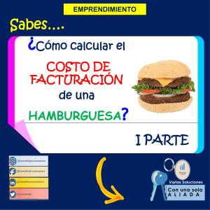 4.EMPRENDIMIENTO - Como calcular Costo Facturacion hamburguesa