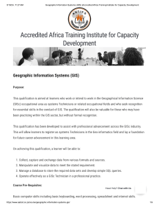 Geographic Information Systems (GIS)   ..