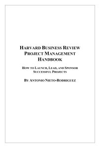 Audible - HARVARD BUSINESS REVIEW PROJECT MANAGEMENT HANDBOOK