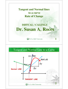 Lecture 1 Tangent and Normal Lines to a Curve and Rate of Change.pdf