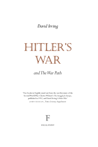 David Irving - Hitler's War
