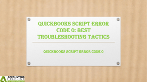 A must follow techniques for QuickBooks Script Error Code 0