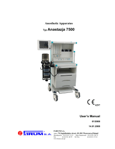 Aeonmed Aeon 7500 Anaesthesia machine - User manual (1)