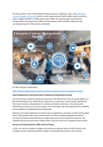 Enterprise Content Management Market Scope, Size, Share, Trends, Forecast By 2030