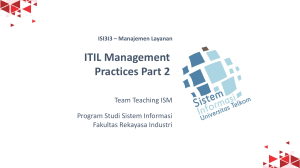 05. ITIL Management Practices Part 2