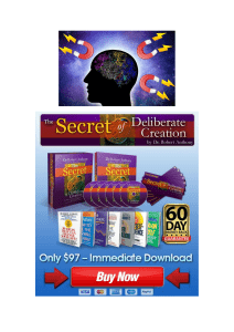 The Secret of Deliberate Creation PDF BOOK Dr. Robert Anthony Download