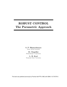 2.0 Robust Control-The Parametric Approach compressed