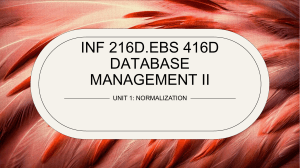 Unit 1 Database Management II