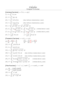Integral Formulas (1)