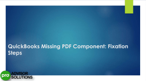 Troubleshoot QuickBooks Missing PDF Component Windows 10
