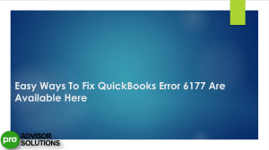 Troubleshoot QuickBooks Desktop Error 6177 Step-by-Step Guide