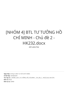 [NHÓM 4] BTL TƯ TƯỞNG HỒ CHÍ MINH - Chủ đề 2 - HK232.docx (1)