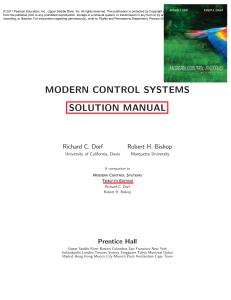 Modern Control Systems Solution Manual 12th Edition