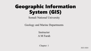 Chapter 1 Lecture 1 Geographic Information System