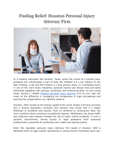 Finding Relief  Houston Personal Injury Attorney Firm