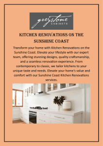 Kitchen Renovations on the Sunshine Coast