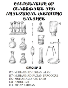 Calibration of Glassware (GROUP 02)