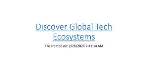 Discover Global Tech Ecosystems