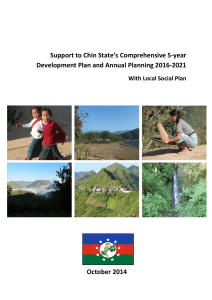 Support to Chin State Comprehensive Development Plan (Vol. I)-English (1)