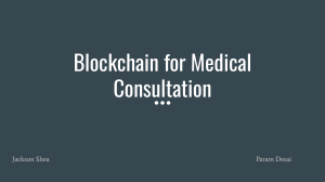 Blockchain for Medical consultations 