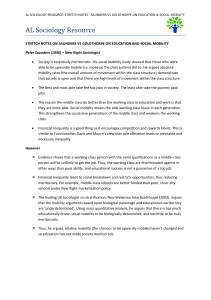 [M2.2] READ – Stretch Notes on Saunders Vs Goldthorpe on Education and Social Mobility