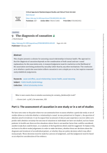 9 The diagnosis of causation