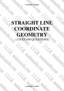 line coordinate geometry exam questions