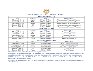 END OF SPRING TERM EXAMINATION TIMETABLE new spr24