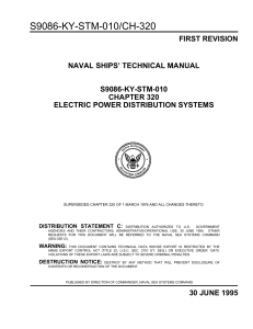 S9086-KY-STM-010/320, NSTM Chapter 320, Electric Power Distribution Systems, rev.1, 1995