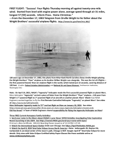 Wright Brothers aviation day 2024