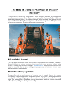 The Role of Dumpster Services in Disaster Recovery