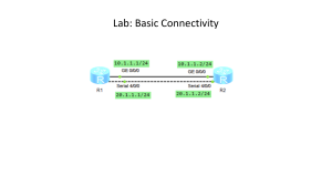 Assignment - Basic Connectivity