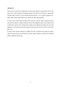 CONSTRUCTION AND DESIGN OF 1KVA SOLAR INVERTER, CHAPTER ONE- FIVE