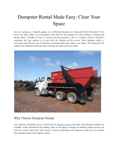 Dumpster Rental Made Easy  Clear Your Space