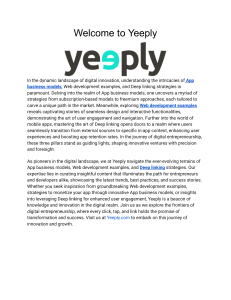 Welcome to Yeeply - Web development examples