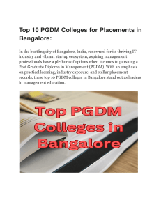 Top 10 PGDM Colleges for Placements in Bangalore 