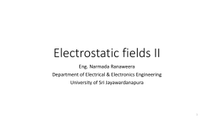 Electrostatic fields 