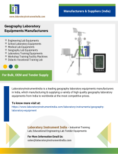 Geography Laboratory Equipments Manufacturers