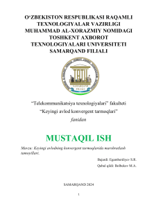 Mustaqil ish №2