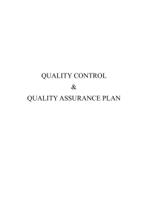 Quality plan - Pile foundation