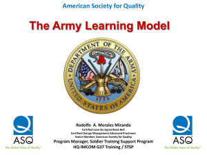 ASQ Army Learning Model (2016)
