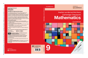 Cambridge Checkpoint Mathematics 9 Coursebook