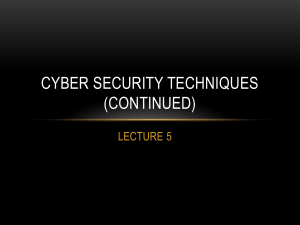 Cyber Security-Lecture 5