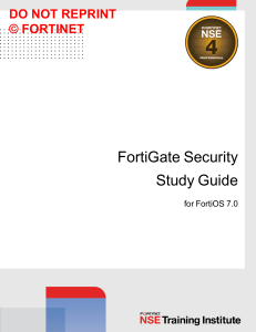 Fortinet Fortigate Security Study Guide v7.0