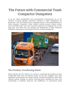 The Future with Commercial Trash Compactor Dumpsters (1)