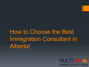  Selecting the Top Immigration Consultant in Alberta!
