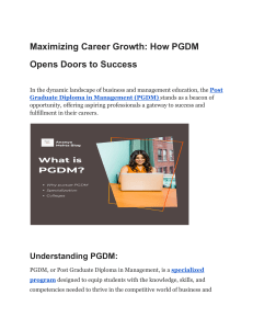 Maximizing Career Growth  How PGDM Opens Doors to Success