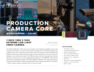 SIONYX Production Camera Core - Monochrome Color Spec Sheet R2 - 2024.02.07